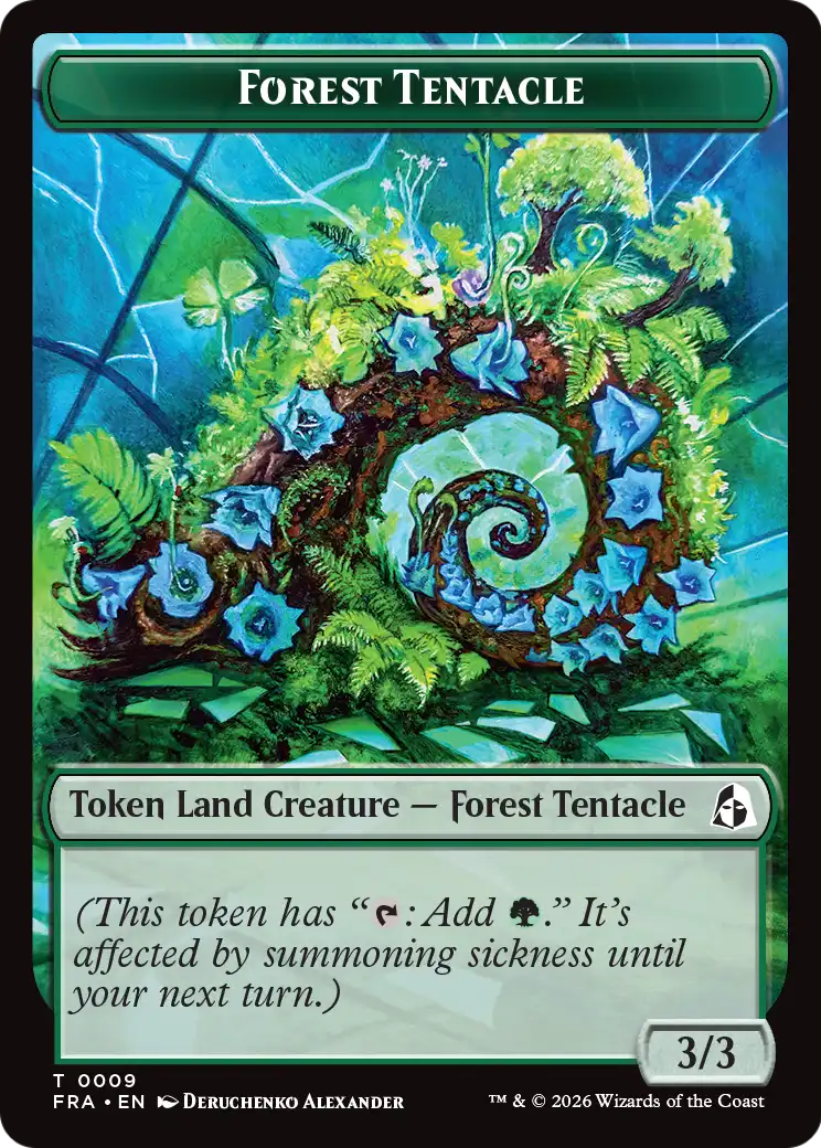 Dragon // Forest Tentacle Double-Sided Token [Reality Fracture Tokens] | Devastation Store