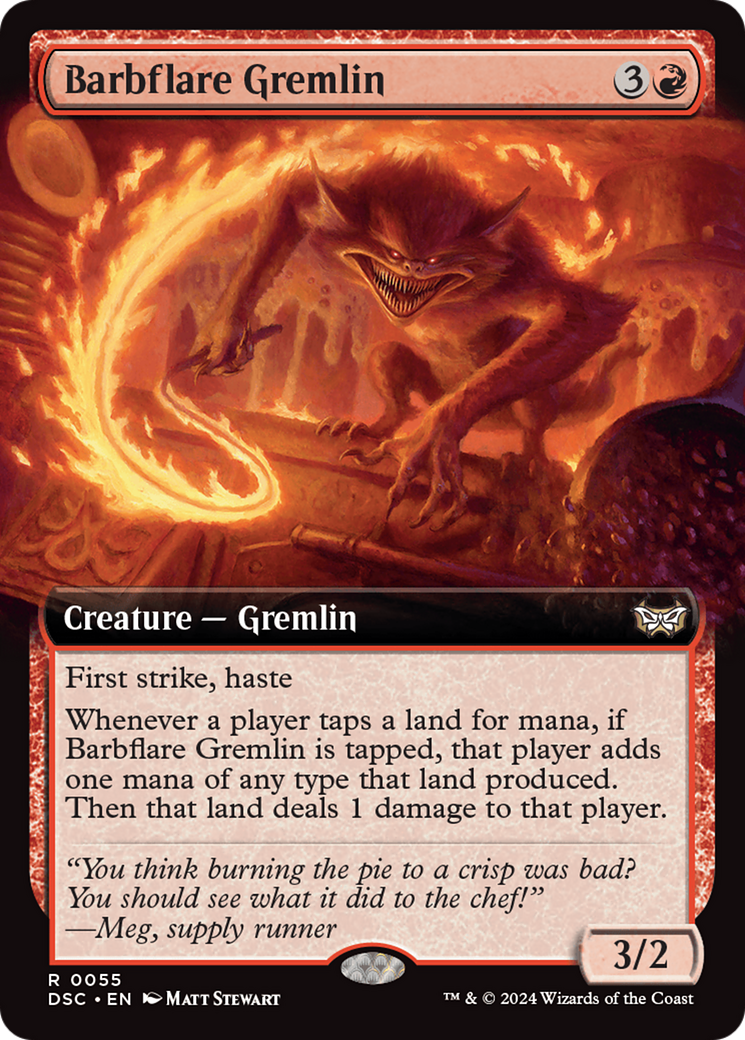 Barbflare Gremlin (Extended Art) [Duskmourn: House of Horror Commander] | Devastation Store