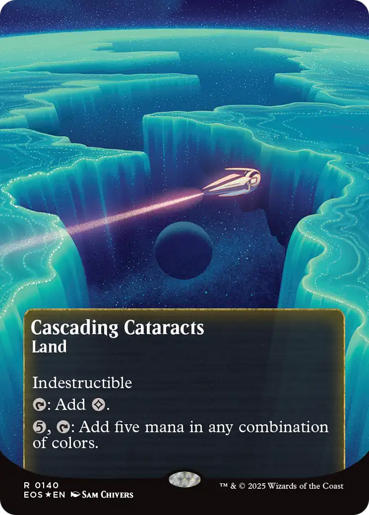 Cascading Cataracts (0140) (Borderless) (Galaxy Foil) [Edge of Eternities: Stellar Sights] | Devastation Store