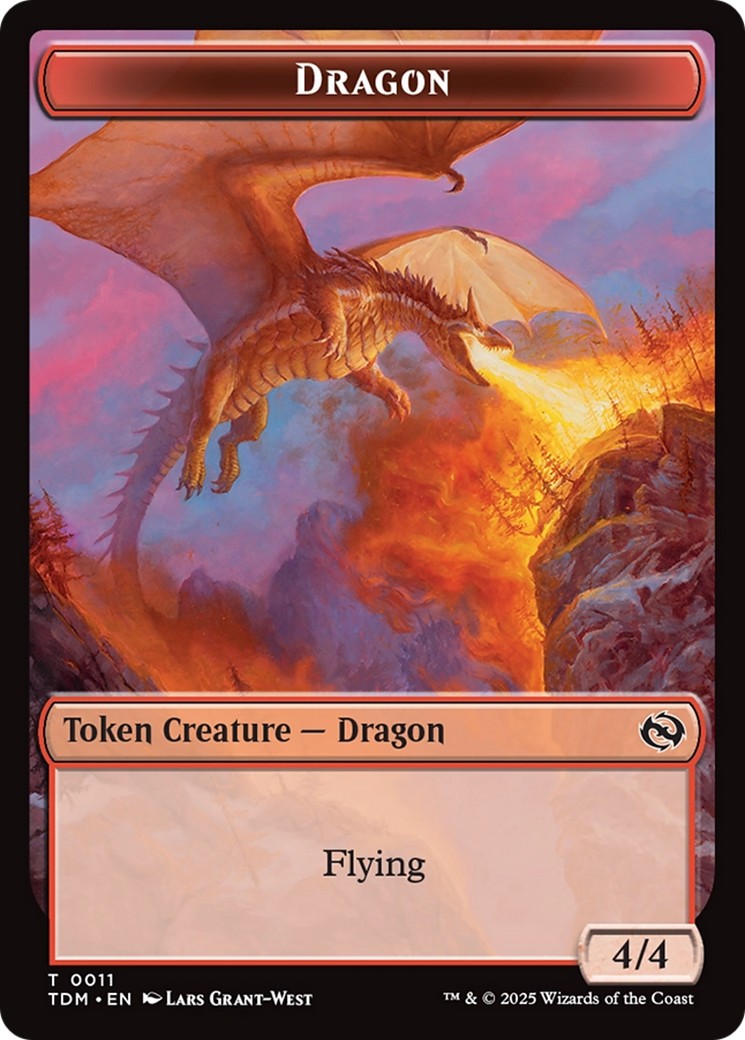 Reliquary Dragon // Dragon (0011) Double-Sided Token [Tarkir: Dragonstorm Tokens] | Devastation Store