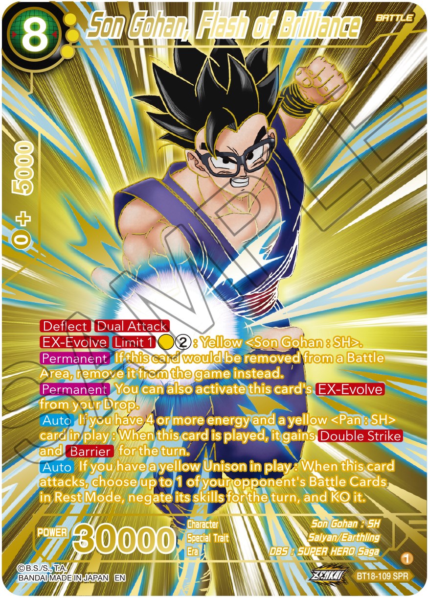 Son Gohan, Flash of Brilliance (SPR) (BT18-113) [Dawn of the Z-Legends] | Devastation Store