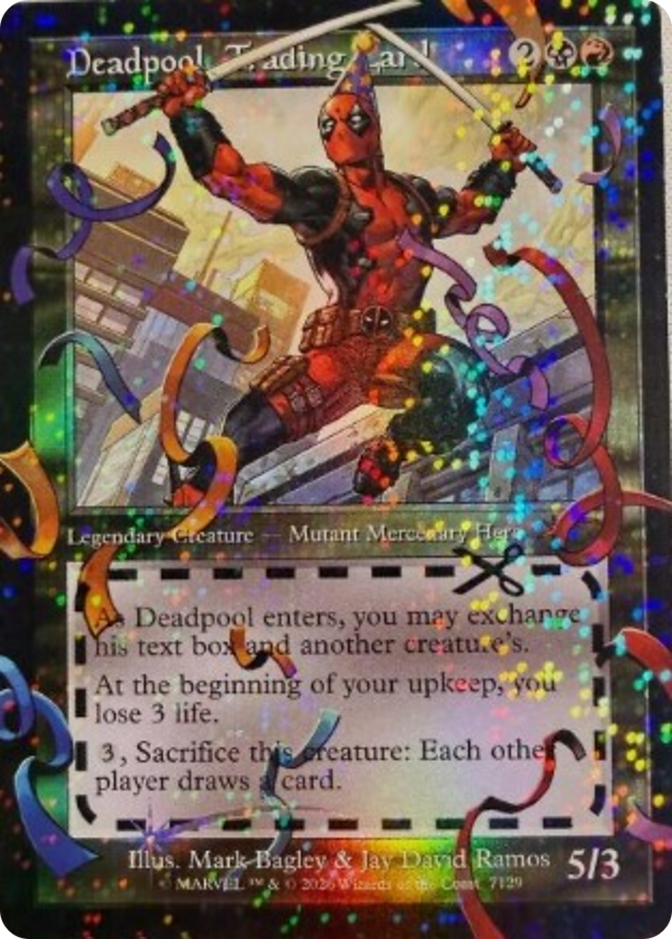 Deadpool, Trading Card (7129) (Pool Party Foil) [Secret Lair Drop Series] | Devastation Store
