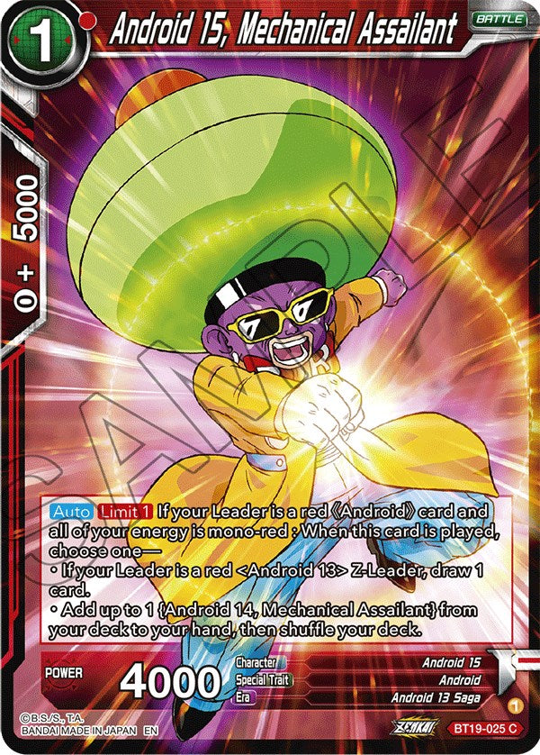 Android 15, Mechanical Assailant (BT19-025) [Fighter's Ambition] | Devastation Store