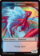 Dragon Illusion // Elemental (0019) Double-Sided Token [Secrets of Strixhaven Commander Tokens] | Devastation Store