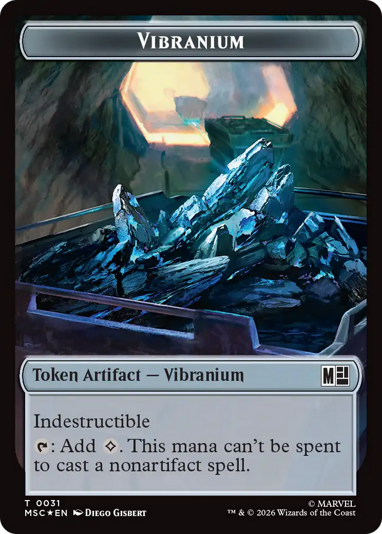 Angel (020) // Vibranium (031) Double-Sided Token (Surge Foil) [Marvel Super Heroes Commander Tokens] | Devastation Store