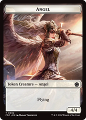 Angel (0001) // Angel (0002) Double-Sided Token [Foundations Commander Tokens] | Devastation Store