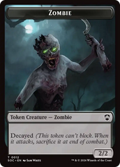Snake // Zombie Double-Sided Token [Secrets of Strixhaven Commander Tokens] | Devastation Store