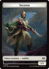 Solider (0004) // Solidier (0005) Double-Sided Token [Tarkir: Dragonstorm Tokens] | Devastation Store
