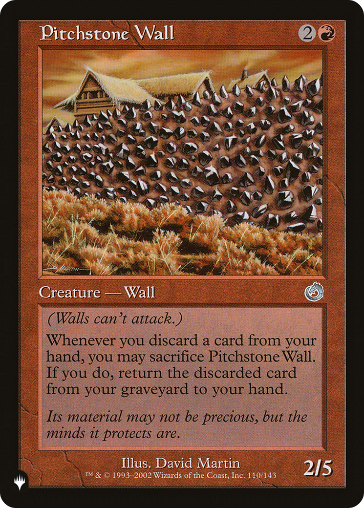 Pitchstone Wall [The List Reprints] | Devastation Store