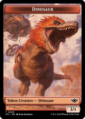 Mercenary // Dinosaur Double-Sided Token [Outlaws of Thunder Junction Tokens] | Devastation Store