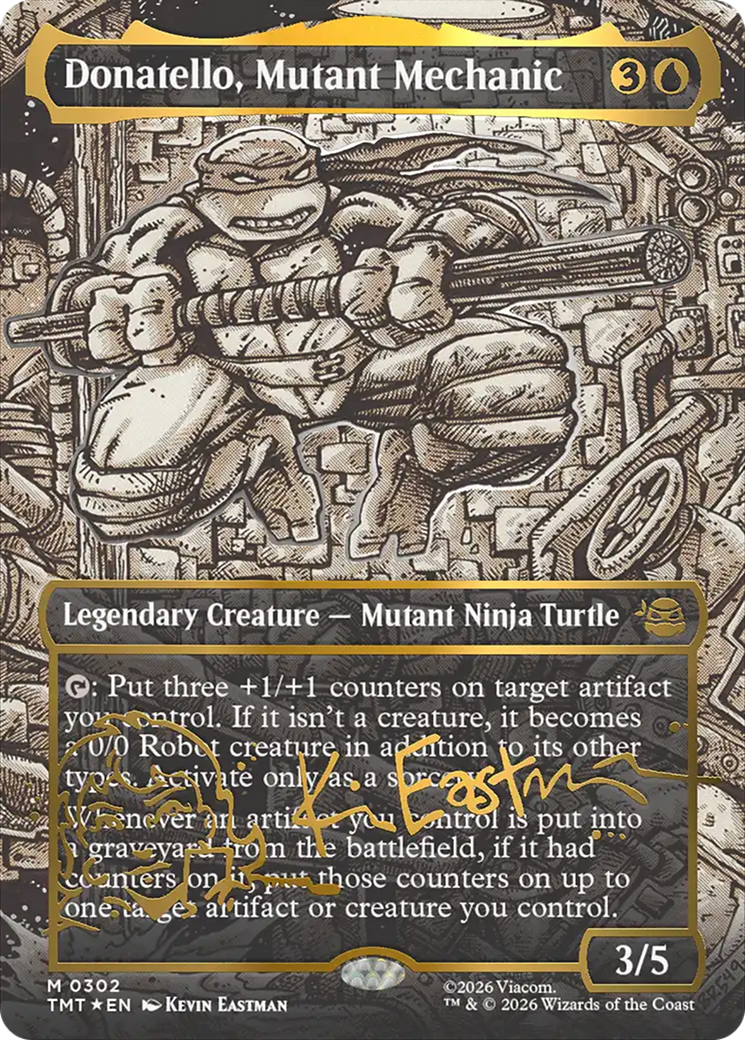 Donatello, Mutant Mechanic (Borderless) (Gold-Stamped Signature) [Teenage Mutant Ninja Turtles] | Devastation Store