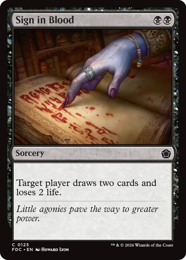 Sign in Blood [Foundations Commander] | Devastation Store