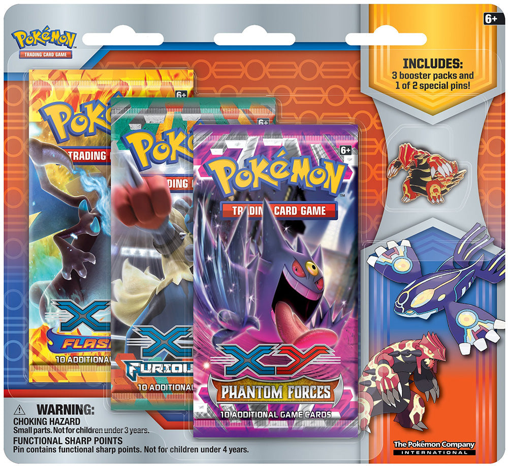 XY - Collector's Pin 3-Pack Blister (Primal Groudon) | Devastation Store