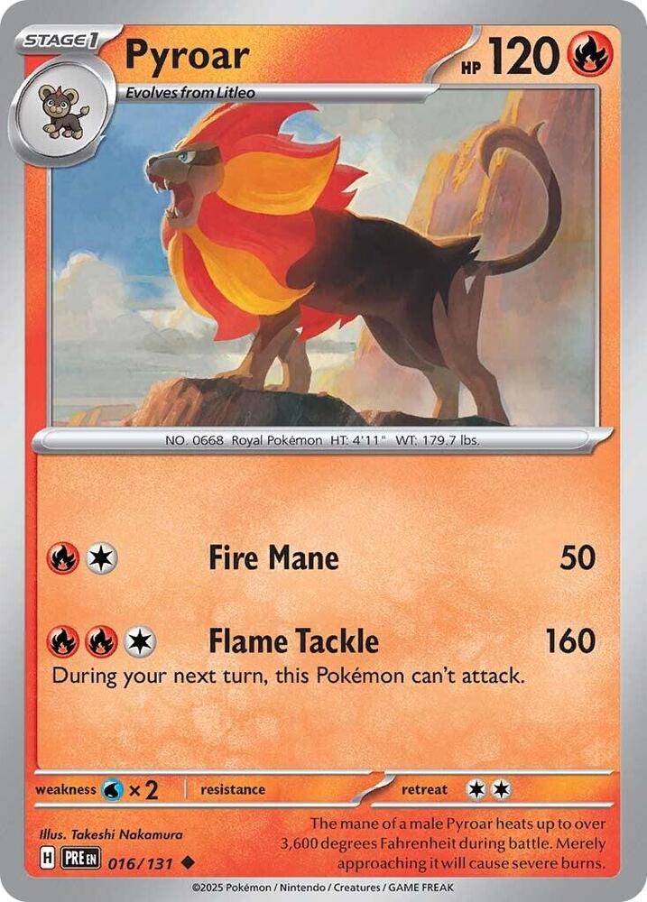 Pyroar (016/131) [Scarlet & Violet: Prismatic Evolutions] | Devastation Store