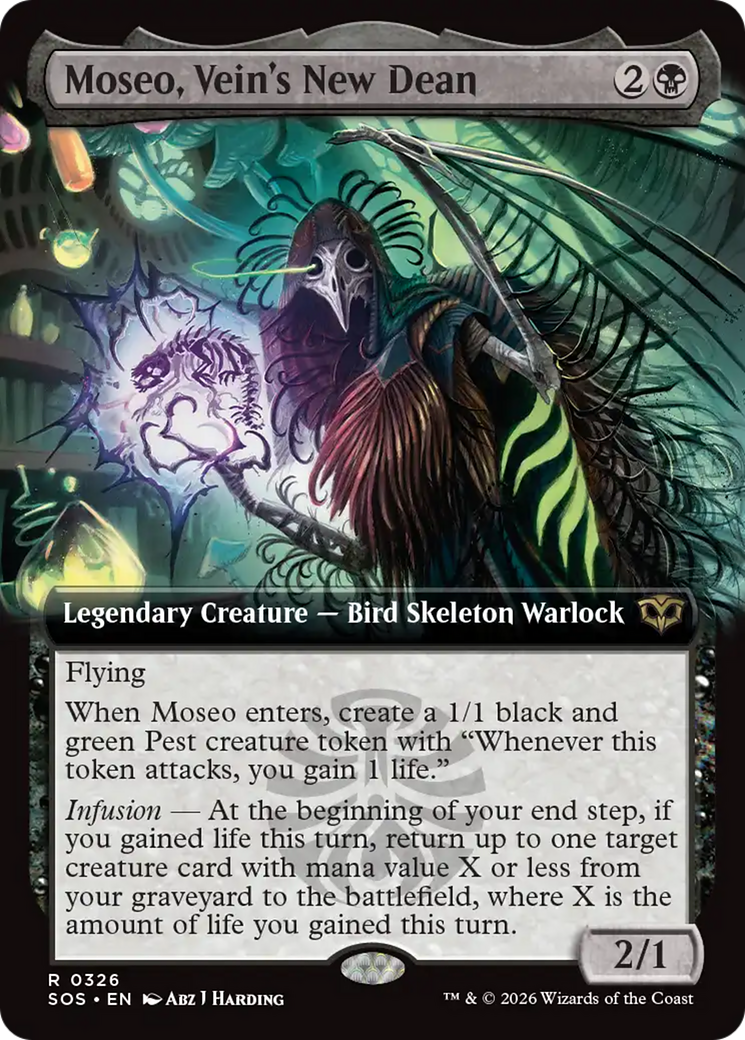 Moseo, Vein's New Dean (Extended Art) [Secrets of Strixhaven] | Devastation Store