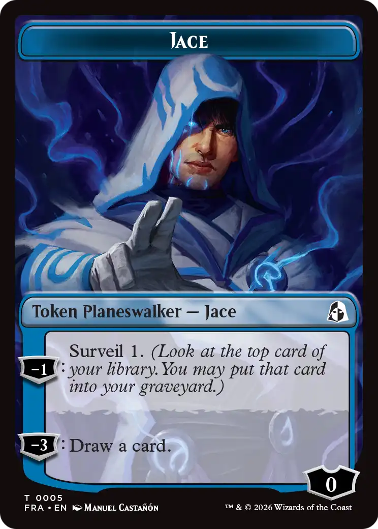 Spirit // Jace Double-Sided Token [Reality Fracture Commander Tokens] | Devastation Store
