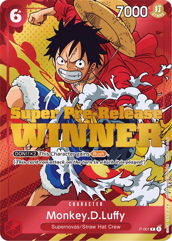 Monkey.D.Luffy (Super Pre-Release) [Winner] [One Piece Promotion Cards] | Devastation Store