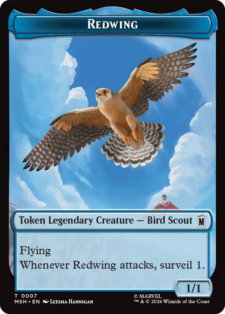 Redwing // Zabu Double-Sided Token [Marvel Super Heroes Tokens] | Devastation Store