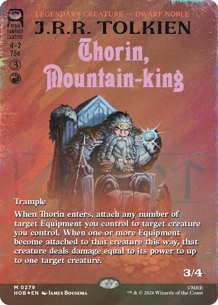Thorin, Mountain-king (Borderless) (Surge Foil) [The Hobbit] | Devastation Store
