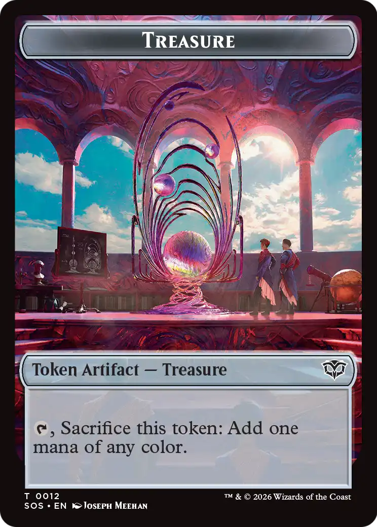 Treasure // Clue Token Double-Sided Token [Secrets of Strixhaven Tokens] | Devastation Store