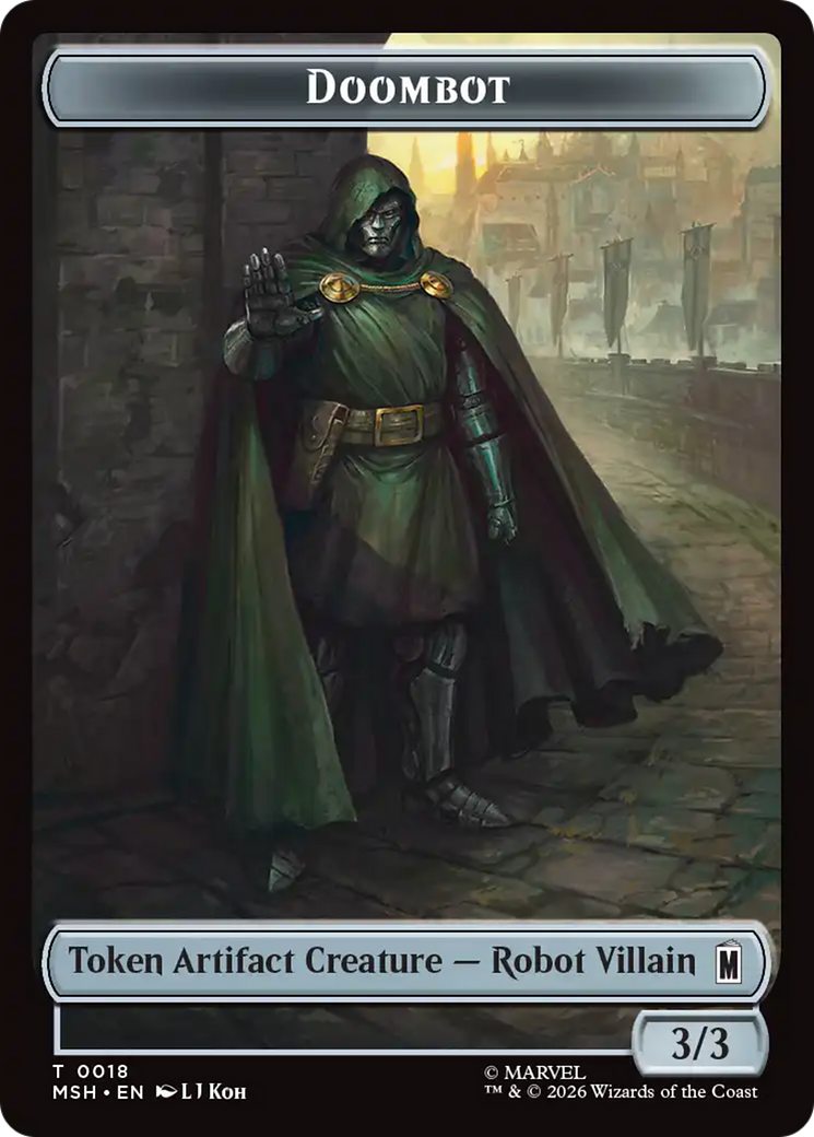 Merfolk // Doombot Double-Sided Token [Marvel Super Heroes Tokens] | Devastation Store