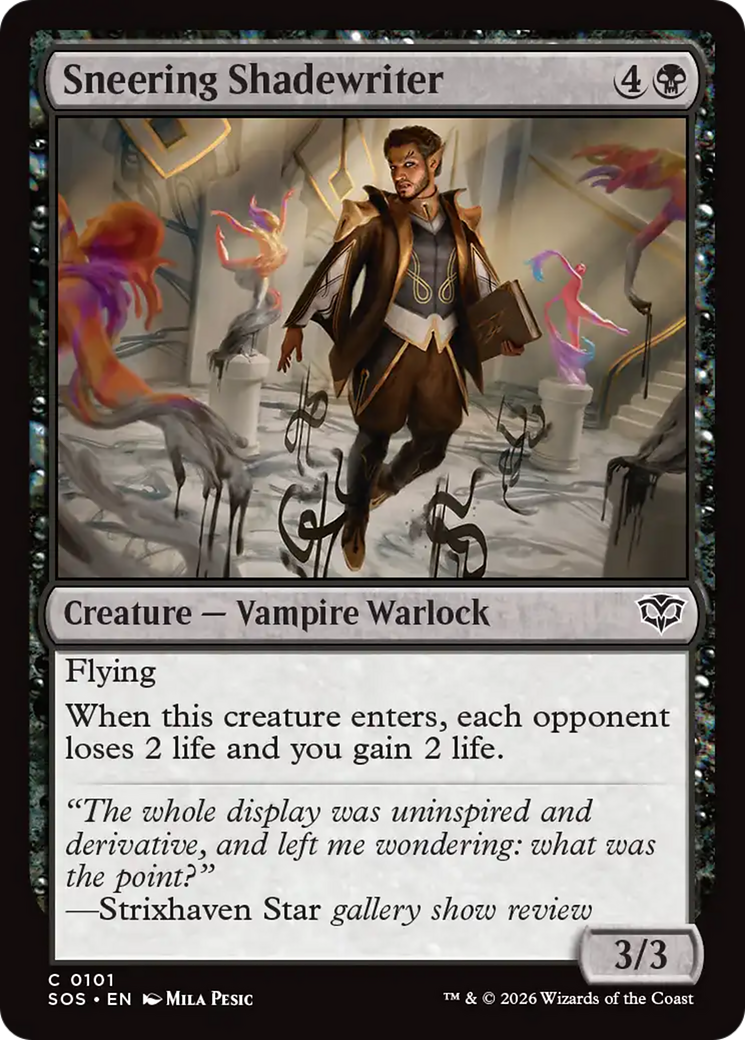 Sneering Shadewriter [Secrets of Strixhaven] | Devastation Store