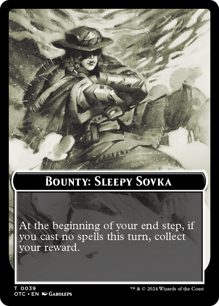 Bounty: Sleepy Sovka // Bounty Rules Double-Sided Token [Outlaws of Thunder Junction Commander Tokens] | Devastation Store
