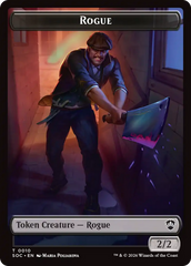 Spirit (0025) // Rogue Double-Sided Token [Secrets of Strixhaven Commander Tokens] | Devastation Store