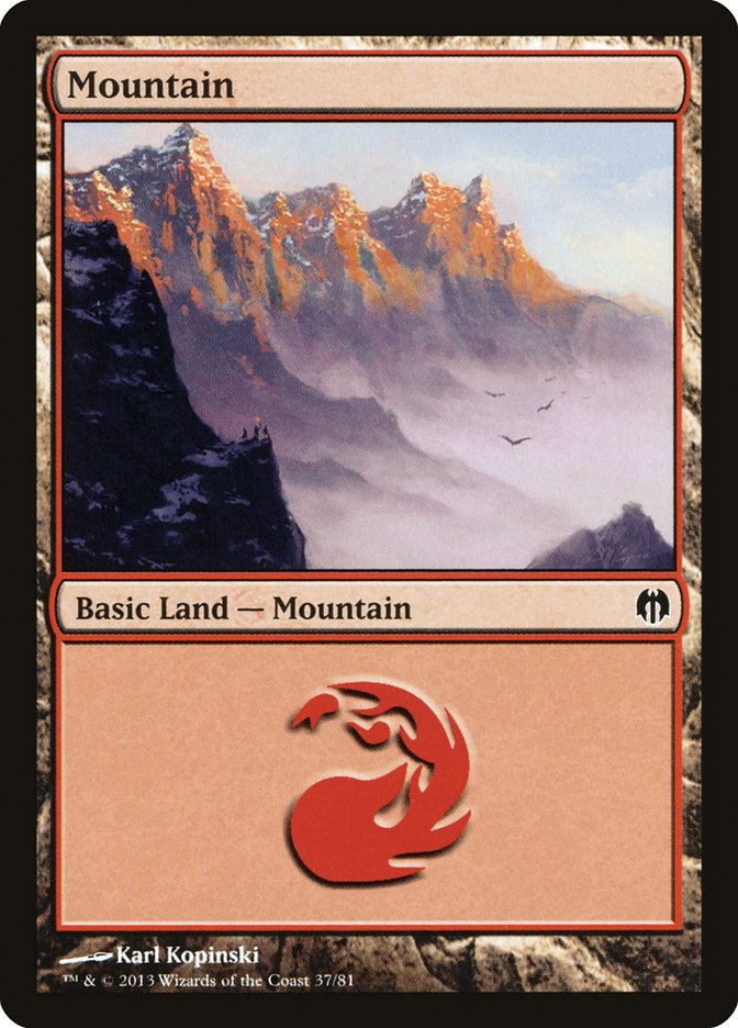 Mountain (37) [Duel Decks: Heroes vs. Monsters] | Devastation Store