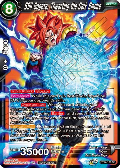 SS4 Gogeta, Thwarting the Dark Empire (Buy a Box) (BT14-129) [Promotion Cards] | Devastation Store
