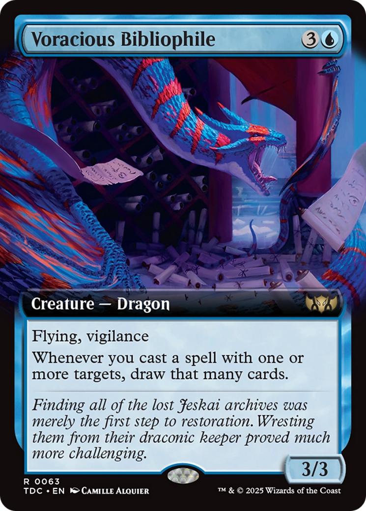 Voracious Bibliophile (Extended Art) [Tarkir: Dragonstorm Commander] | Devastation Store
