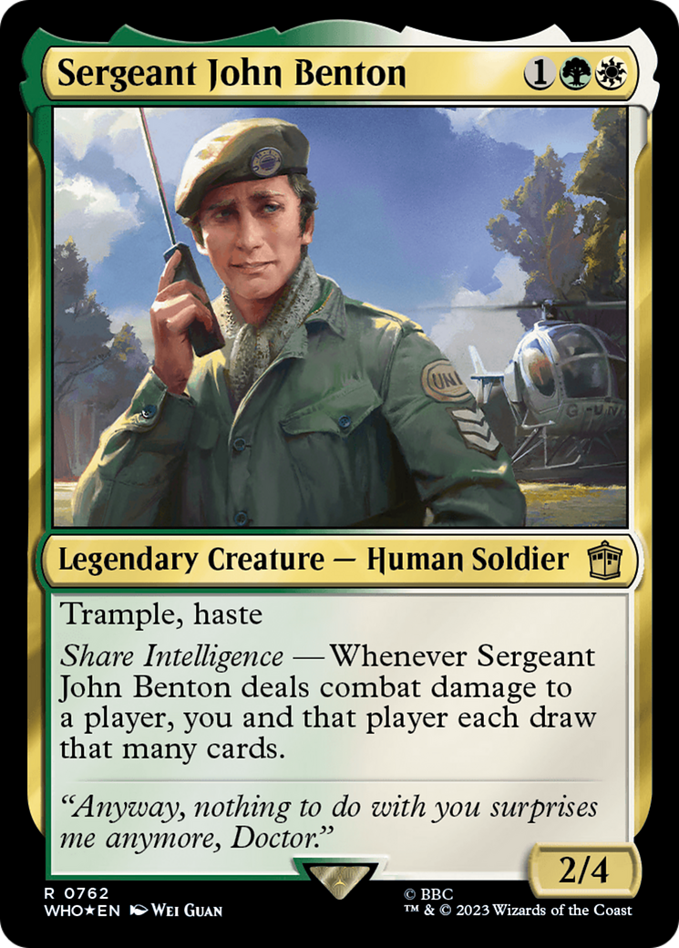 Sergeant John Benton (Surge Foil) [Doctor Who] | Devastation Store