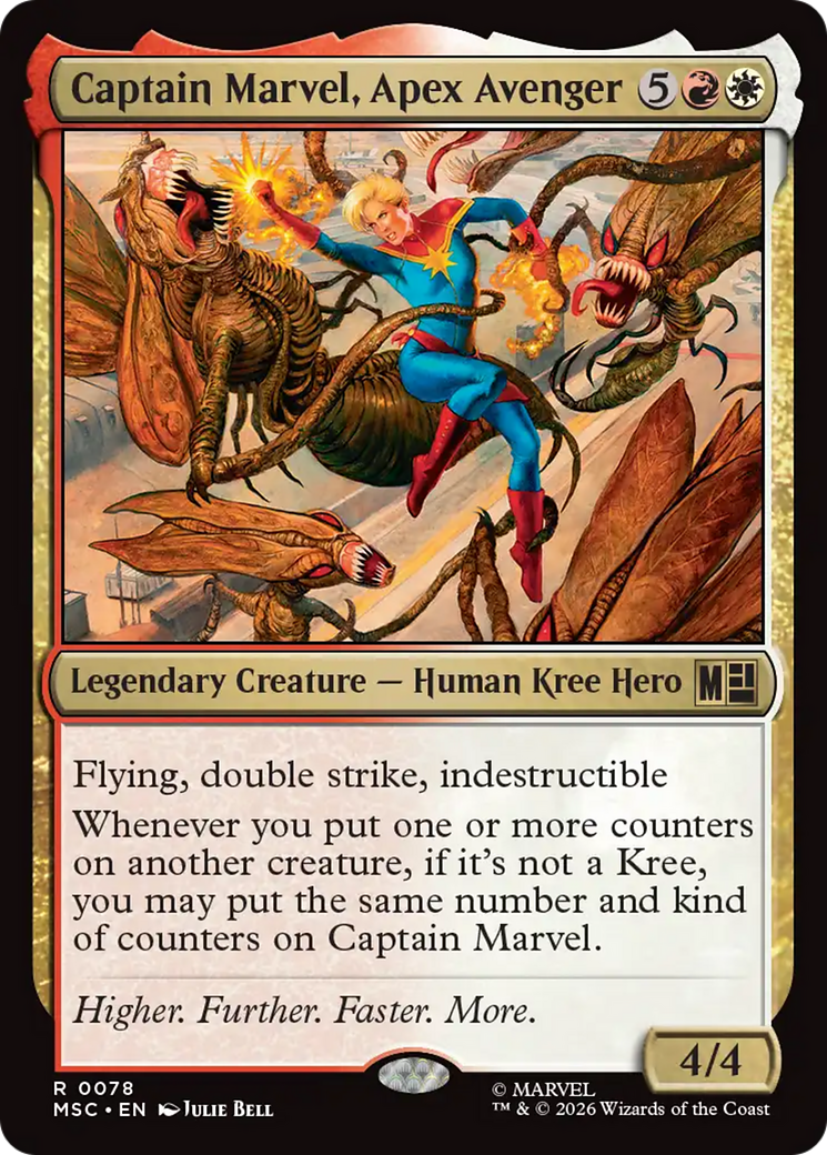 Captain Marvel, Apex Avenger (Surge Foil) [Marvel Super Heroes Commander] | Devastation Store