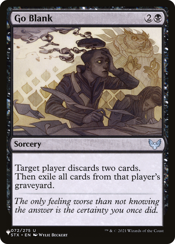 Go Blank [The List Reprints] | Devastation Store