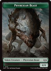 Phyrexian Beast //Manifest Double-Sided Token [Duskmourn: House of Horror Commander Tokens] | Devastation Store