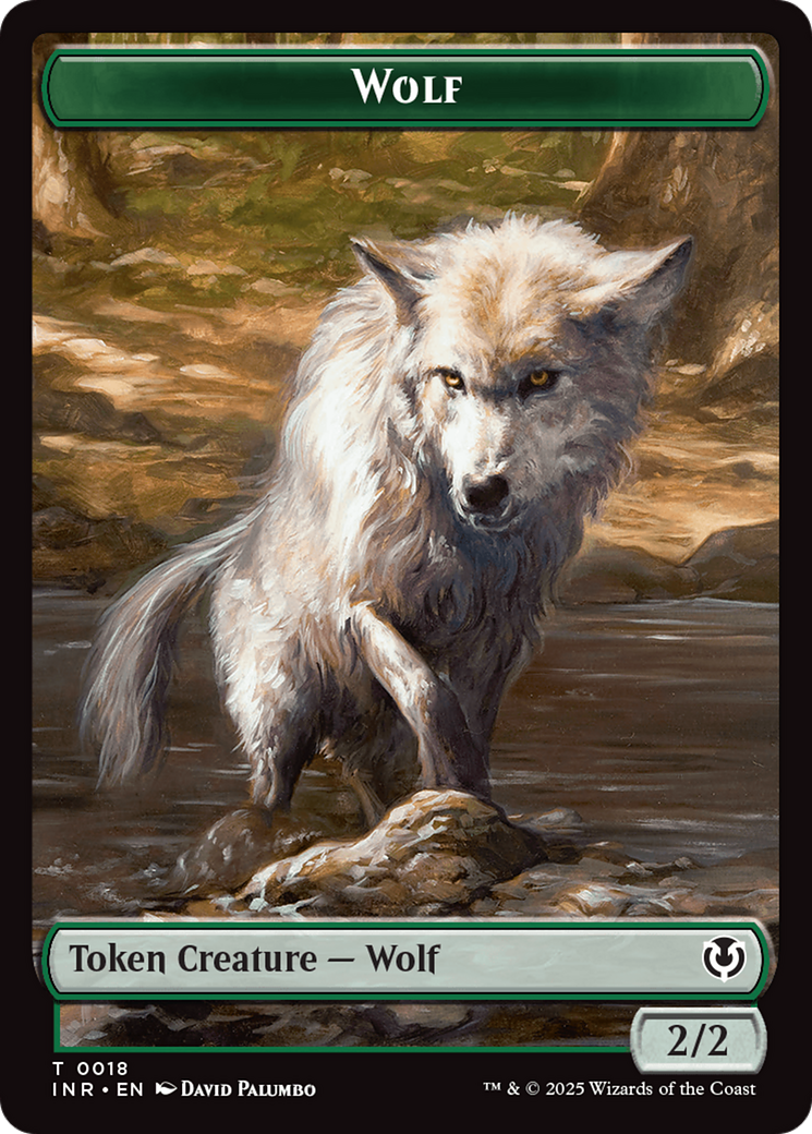 Wolf (0018) // Emblem - Arlinn, Embraces by the Moon Double-Sided Token [Innistrad Remastered Tokens] | Devastation Store