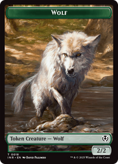 Wolf (0009) // Wolf (0018) Double-Sided Token [Innistrad Remastered Tokens] | Devastation Store