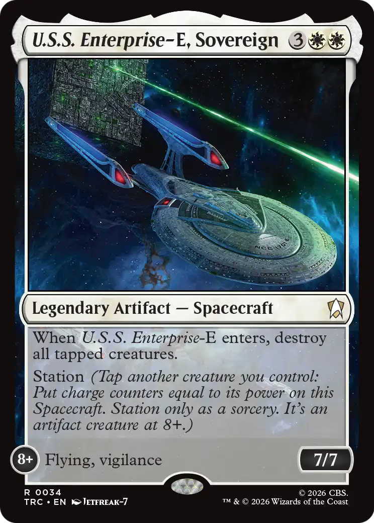 U.S.S. Enterprise-E, Sovereign (Surge Foil) [Star Trek Commander] | Devastation Store