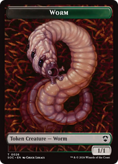 Eldrazi Spawn // Worm Double-Sided Token [Secrets of Strixhaven Commander Tokens] | Devastation Store
