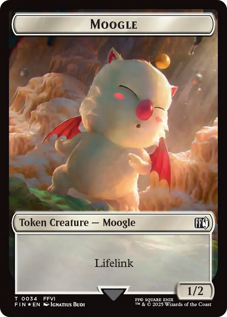 Moogle (0034) // Treasure (0036) Double-Sided Token (Surge Foil) [FINAL FANTASY Tokens] | Devastation Store