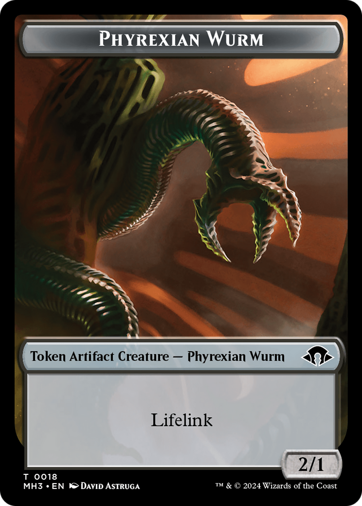 Phyrexian Wurm Token (0018) [Modern Horizons 3 Tokens] | Devastation Store