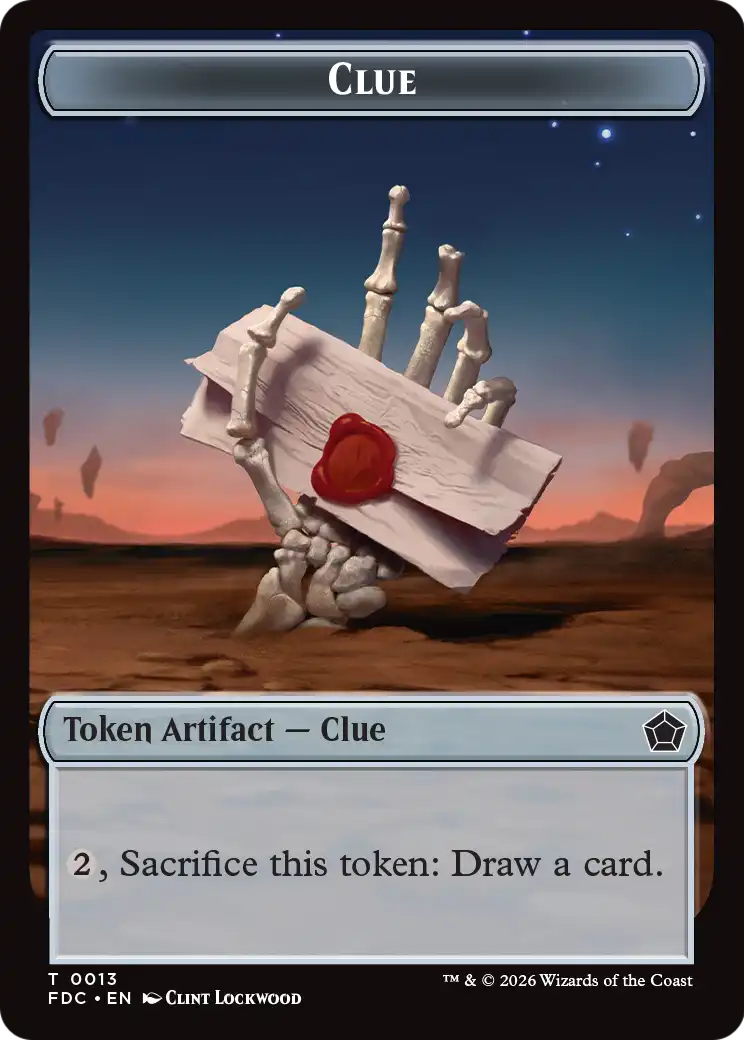 Angel (0002) // Clue Double-Sided Token [Foundations Commander Tokens] | Devastation Store