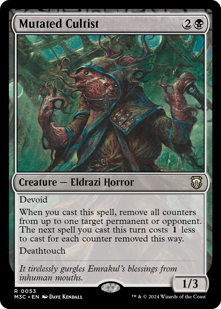 Mutated Cultist (Ripple Foil) [Modern Horizons 3 Commander] | Devastation Store