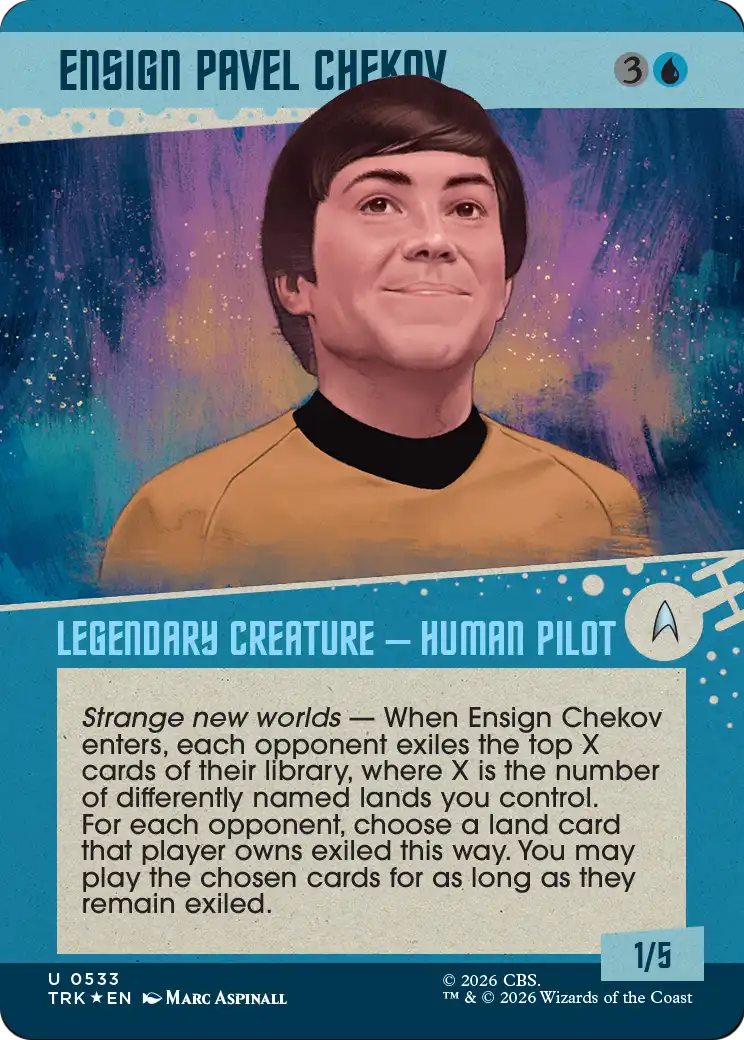Ensign Pavel Chekov (Showcase) (Surge Foil) [Star Trek] | Devastation Store