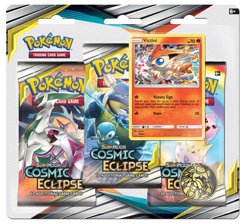 Sun & Moon: Cosmic Eclipse - 3-Pack Blister (Victini) | Devastation Store