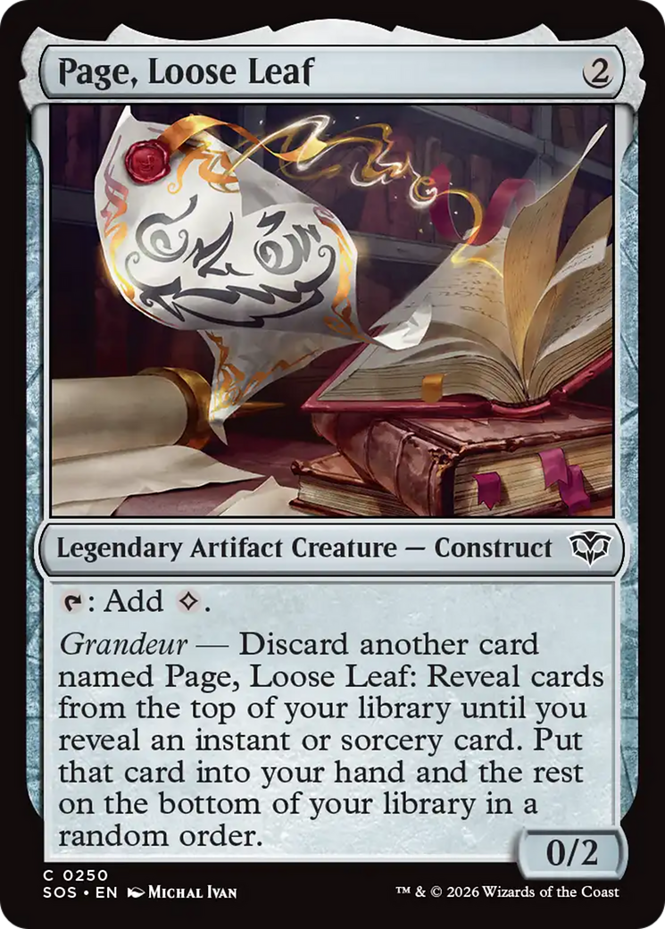Page, Loose Leaf [Secrets of Strixhaven] | Devastation Store