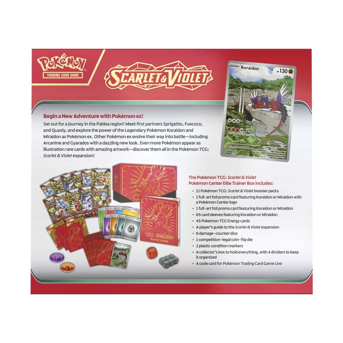 Scarlet & Violet - Elite Trainer Box (Koraidon) (Pokemon Center Exclusive) | Devastation Store