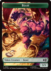 Rhino (029) // Beast (027) Double-Sided Token (Surge Foil) [Marvel Super Heroes Commander Tokens] | Devastation Store