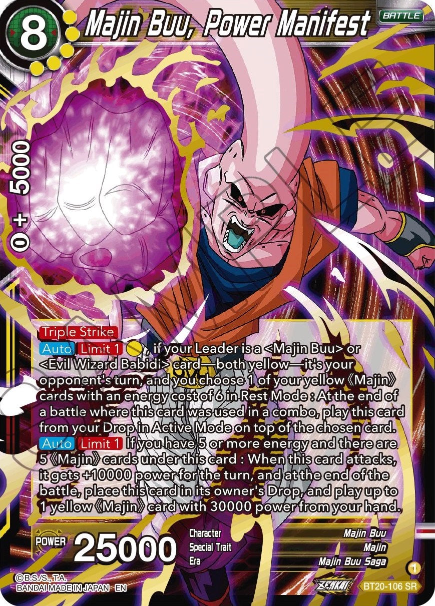 Majin Buu, Power Manifest (BT20-106) [Power Absorbed] | Devastation Store