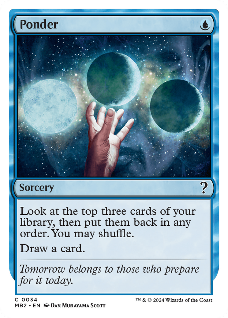 Ponder (White Border) [Mystery Booster 2] | Devastation Store